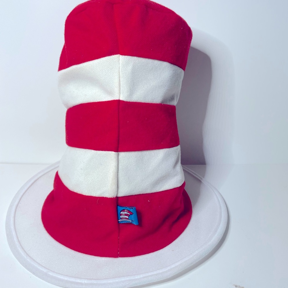 Dr. Seuss Cat in the Hat Costume Hat Red & White Halloween